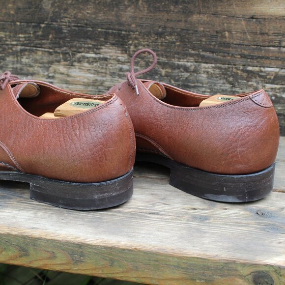 Vintage Dack's Brown Prairie Oxhide Leather Derby, Men's 12 F, Made in Canada - Picture 5 of 12